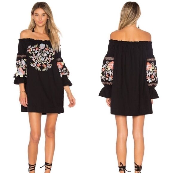 FREE PEOPLE Fleur du Jour off shoulder dress small - Picture 1 of 6